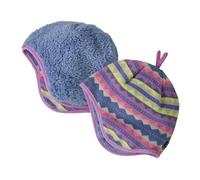 Patagonia - Baby's Reversible Beanie - Bonnet - 0-3 Months - diamond stripe brisk purple