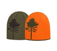 Bonnet réversible en maille Pinewood Orange Blaze/ vert