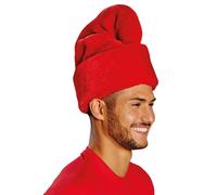 Bonnet rouge de nain en peluche - Que ce soit à la maison des Schtroumpfs ou