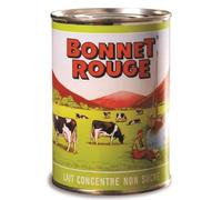 BONNET ROUGE - Lait Concentré Non Sucré - Lait Concentré Stérilisé Enrichi en Vitamine D · Lait de Vache Entier · Idéal pour Pâtisseries, Sauces et Boissons Lactées - la boite de 410g - Le Lot De 4