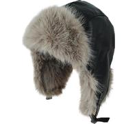 Bonnet russe coupe-vent unisexe, casquette antibruit en peluche pour l'hiver pour la randonnée, le ski, l'escalade, la pêche, la chasse, taille : 54-59cm, couleur : noir