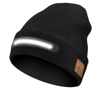 Bonnet sans fil - Couvre-chef chaud tricoté en acrylique, 3 réglages de lumière LED rechargeables, haut-parleur de musique, bonnet d'hiver doux | Chapeau intelligent et lumineux pour hommes, femmes