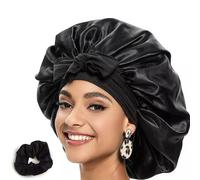 Bonnet Satin Cheveux Nuit Ajustable Pour Femme, Homme Et Enfant. Charlotte Cheveux Réutilisable, Accessoires Pour Le Bain, Turban Avec Chouchou Cheveux Bouclés, Afro, Lisses,Frisés