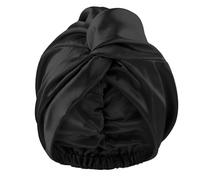 Bonnet Satin Cheveux Nuit Noir pour Dormir avec des Tresses Silk Bonnet Soie Femme Gardant la Tête Respirante et Sèche Noble pour Dormir sans Friction Charlotte Cheveux Soie