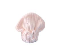 Bonnet sèche-cheveux, bonnet de douche, Bonnet de séchage for cheveux, serviette turban multicolore(Pink)