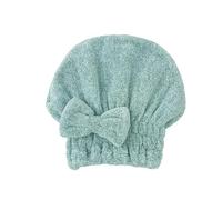 Bonnet sèche-cheveux, bonnet de douche, Serviette de séchage for cheveux super absorbante à séchage rapide, bonnet turban multicolore(Green)