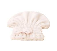 Bonnet sèche-cheveux, bonnet de douche, Serviette de séchage rapide multicolore(White)
