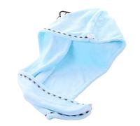 Bonnet sèche-cheveux, bonnet de douche, Serviette for cheveux absorbante à séchage rapide, turban multicolore 64 x 25 cm(Sky Blue)