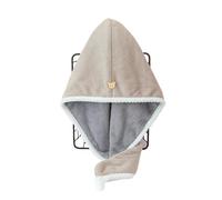 Bonnet sèche-cheveux, bonnet de douche, Serviette for cheveux, bonnet, turban super absorbant, séchage rapide, multicolore(Brown)