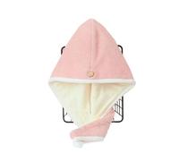 Bonnet sèche-cheveux, bonnet de douche, Serviette for cheveux, bonnet, turban super absorbant, séchage rapide, multicolore(Pink)