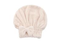 Bonnet sèche-cheveux, bonnet de douche, Serviette turban à séchage rapide for cheveux, accessoire de salle de bain multicolore for salon de coiffure(Beige)