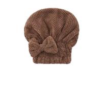 Bonnet sèche-cheveux, bonnet de douche, Serviette turban à séchage rapide for cheveux, accessoire de salle de bain multicolore for salon de coiffure(Coffee)