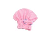Bonnet sèche-cheveux, bonnet de douche, Serviette turban à séchage rapide for cheveux, bonnet de bain, accessoires de salle de bain spa multicolores(Pink)