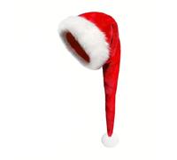 Bonnet Ski Barbe Long Santa Hats Xmas Velvet Christmas Hats for Adults Keep Warm Winter Christmas Costume Noir Et Blanc (RD1, One Size)