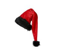 Bonnet Ski Barbe Long Santa Hats Xmas Velvet Christmas Hats for Adults Keep Warm Winter Christmas Costume Noir Et Blanc (Hot Pink, One Size)