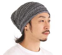 Bonnet Slouch en Tricot Souple avec du Coton, Chapeau Chimio Été Extra Large, Hipster Rasta Beanie Hat pour Homme Et Femme Noir