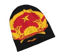 Bonnet Slouch Hip Hop Léger Doux De Course Respirant Et Élastique Bonnet Adulte avec Le Socialisme Vietnamienemblème National Chemo Cap Foulard pour La Tête pour Homme Et Femme