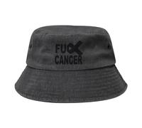 Bonnet Soleil Fuck Cancer Avec Un Ruban Noir Pour La Sensibilisation