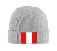Bonnet Souple Hip-Hop Drapeau Péruvien Doux Léger pour La Course À Pied, Respirant Élastique Chapeau pour Chimio, Bonnet Tricot Thermique À Revers pour Homme Et Femme