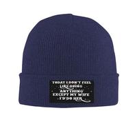 Bonnet Souple Tricoté Aujourd'hui, Je n'ai Envie De Rien Faire D'Autre Que De Faire Ce Que Je Ferais À Ma Femme. Chaud Bonnet Hiver Chaud Tricot Épais Beanie Tricoté pour Femme Sports Ski