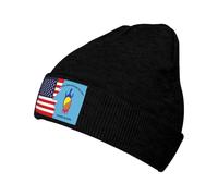Bonnet Souple Tricoté Drapeau De La Tribu Delaware De L'Ouest De L'Oklahoma Et des États-Unis Extensible Tricoter Chapeau Unisexe Chapeau d'hiver Tricoté pour Adultes Sports Femme