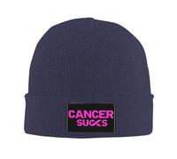 Bonnet Souple Tricoté Le Cancer, C'est Nul Classique Bonnets en Tricot Épais Knit Beanie pour Adultes Cyclisme Femme