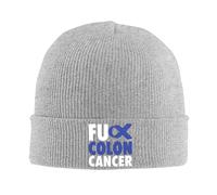 Bonnet Souple Tricoté Putain De Cancer du Côlon Classique Tricoter Chapeau Universelle Beanie Hiver pour Sports Femme Ski