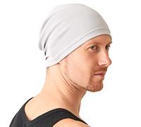 Bonnet Sport Homme Ultra Fin, Casquette Running Poids Léger Doublure sous Casque Velo Femme, Chapeau Été Mince Absorbant Transpiration Et Protection UV, pour Course À Pied Cyclisme Gris Clair
