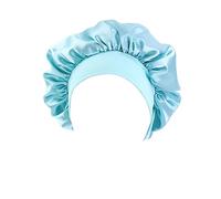Bonnet tendance pour femme avec perles tressées musulmanes à volants pour le cancer - Bonnet de sommeil doublé en satin, vert menthe, Taille unique