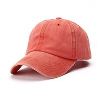 Bonnet Thermique à Chapeau Solide lavé Enfants Baseball Casual Unisex Baseball Casquettes de Baseball Bonnet Lapin Oreilles (Orange, One Size)