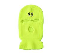 Bonnet tricoté à 3 trous pour homme, femme, fille, bonnet à franges pour bébé, garçon, caplet pour fille, fleur avec cache-oreilles, jaune, Taille unique