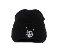 Bonnet Tricoté À Motif De Patte 1 Pièce, Bonnet Tricoté Simple Et À La Mode, Bonnet Tricoté Chaud, Bonnet Tricoté Doux Et Confortable