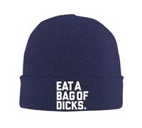 Bonnet tricoté Adulte « Eat A Bag of Dicks », Bonnet Chaud d'hiver à Motif crâne - Homme Femme