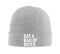 Bonnet tricoté Adulte « Eat A Bag of Dicks », Bonnet Chaud d'hiver à Motif crâne - Homme Femme