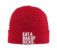 Bonnet tricoté Adulte « Eat A Bag of Dicks », Bonnet Chaud d'hiver à Motif crâne - Homme Femme