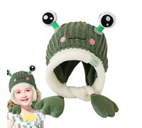 Bonnet tricoté animal - Lumière LED - Design - Protection des oreilles - Laine chaude - Tissu tricoté doux et respirant - Bandeau réglable - Ajustement confortable - Polyvalent - Jeu d'hiver en plein