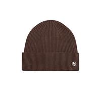 Bonnet tricoté avec étiquette femme COMMA Marron TU