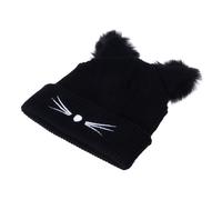 Bonnet Tricoté Avec Oreilles De Chat Pour Femme, En Acrylique, Chaud, En Fourrure Au Crochet, Offre Spéciale, D5qa
