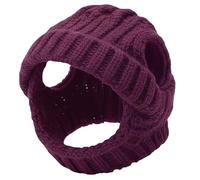 Bonnet tricoté avec Trous pour Les Oreilles - 18 x 12 cm - Bonnet pour Chien et - Design Doux et Respirant - pour fête, Festival, Cosplay, Hiver, Anniversaire