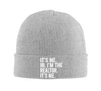 Bonnet Tricoté C'est Moi Salut, Je suis L'Agent Immobilier C'est Moi Anti-Transpiration Knit Beanie Respirant Bonnet Hiver Chaud Tricot pour Cyclisme Adultes Ski