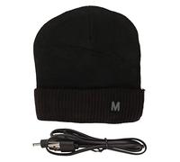 Bonnet tricoté chaud - Chargement USB - Chapeau chauffant électrique - Peut être étiré - Chapeau d'hiver chaud adapté pour les activités de plein air, Bord café profond