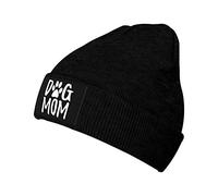 Bonnet Tricoté Dog Mom Bonnet d'hiver Doux Tricoté Chapeau Premium Revers Bonnet pour Running Camping Randonnée