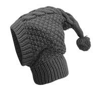 Bonnet tricoté doux pour chien - Vêtement mignon pour animal de compagnie Protection du cou et de la tête Bonnet tricoté avec cache-oreilles attaché pour le camping et la marche