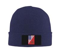 Bonnet Tricoté Drapeau D'Amitié Amérique-Maroc Bleu Marine Tricoté Chapeau Respirant Beanie Hat Doux Knit Beanie pour Running Randonnée Hiver