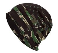 Bonnet Tricoté Drapeau De L'Armée Américaine Tricoté Chapeau Légers Beanie Hat Respirant Knit Beanie pour Cyclisme Peche Camping