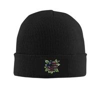 Bonnet Tricoté Drapeau Roses du Libéria Unisexe Knit Cuffed Beanie Doux Watch Hat pour Ski Homme Plein Air