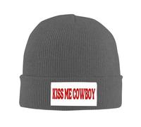 Bonnet Tricoté Embrasse-Moi, Cow-Boy Tricotés Bonnets Élastique Multifonctionnel Bonnet Chapeau, pour Ski, Sommeil, Enfants, 56-62cm