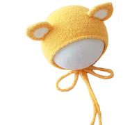 Bonnet tricoté en crochet pour nouveau-né avec oreilles