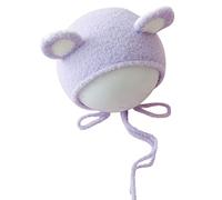 Bonnet tricoté en crochet pour nouveau-né avec oreilles
