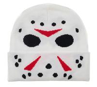 Bonnet Tricoté Jason Voorhees Glow in The Dark Bioworld Homme Blanc Unique Acrylique Vendredi 13 Horreur Hiver